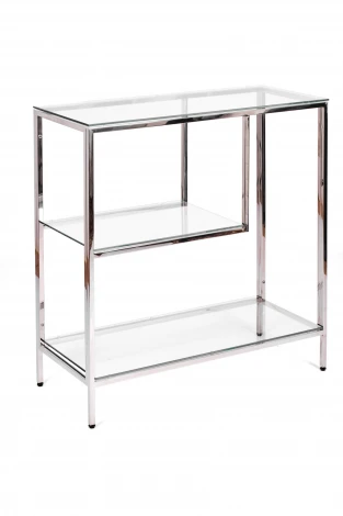 Консольный стол AllConsoles 2043-CS clear зеркальный хром