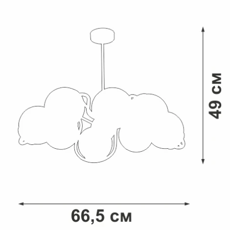 Потолочная люстра на штанге V4003-1/8PL Vitaluce (220V, шар, молекулы)