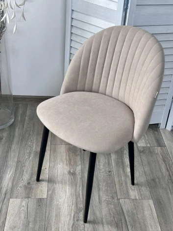 Стул БАРИ Marseille-13 Латте, велюр / черный каркас M-City 64599