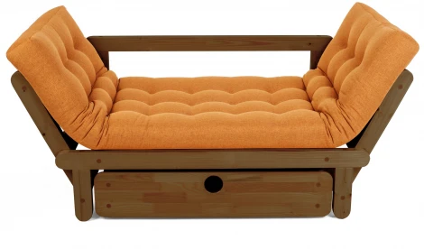 Кушетка Arsko Сламбер BOX орех оранжевая рогожка