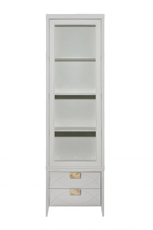 151SV-000021 Шкаф-витрина 1 стеклянный фасад с тумбой прикроватной с 2-мя ящиками Garda Decor