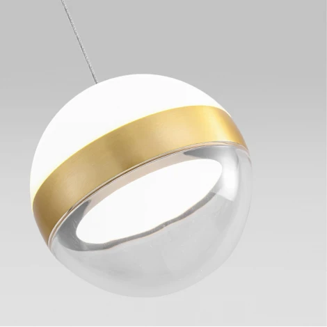 Подвесной светильник Odeon Light Roni 5036/9L ант.бронза/прозрачн/молочный/металл/акрил LED 9W 4000K 480лм (220V, на проводе, шар)