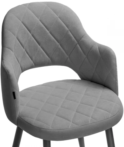 Стул Гутрид ромбы спереди серый / черный 504185 Woodville