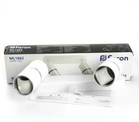 Спот настенно-потолочный Feron ML1862 ZEN 48644 GU10, белый, хром (220V)