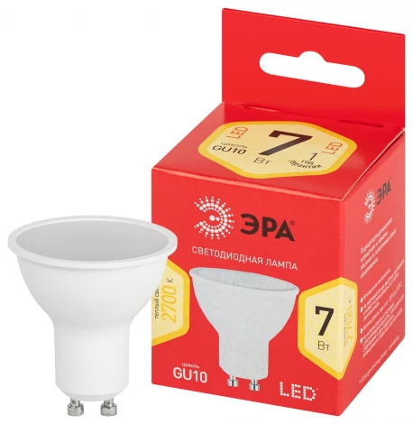 Лампочка светодиодная GU10 7 Вт ЭРА LED MR16-7W-827-GU10 R LED MR16-7W-827-GU10 R
