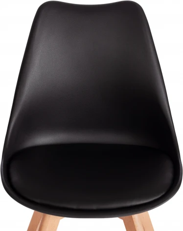 Стул TULIP (mod. 73-1) / 1 шт. в упаковке (Дерево,Пластик,Экокожа /Черный)