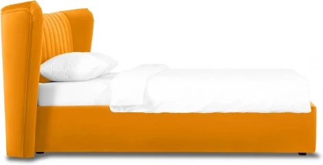 Кровать Queen Agata Lux ОГОГО (арт.636844), (Ткань/Желтый)