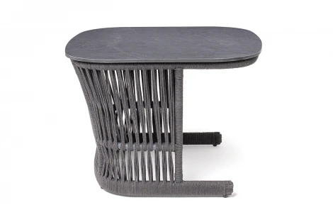 "Лугано" журнальный стол 76х76 H55 см из HPL, цвет "серый гранит" 4SIS арт.УТ-00009905