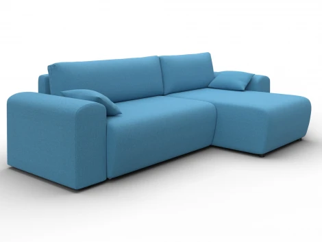 Диван угловой Лига-099 угол универсальный (ДВП,ДСП,ЛДСП,Брус,Фанера/Пластик/Рогожка/Голубой) Лига Диванов 133695