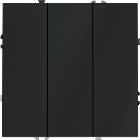 Выключатель трехклавишный (графит) Voltum S70 VLS030107