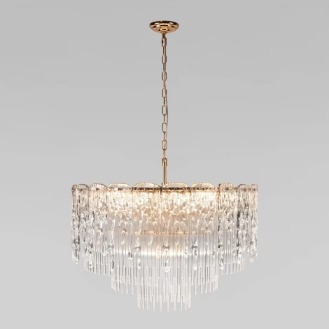 Подвесная люстра Loft It Florida 10298/800 French gold (220V, хрусталь, на цепи, круглые)