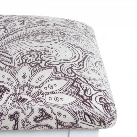 Банкетка Ретро М с ящиком белый, ткань меркурий Mebelik 009369