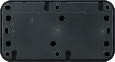 Розетка 2-я с защитной крышкой, 2К+З, накладная, цвет антрацит IP55 Donel W55 DIP28828
