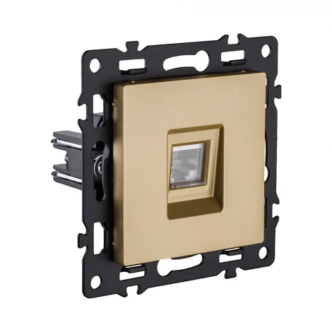 Розетка Ethernet RJ45 золотой Kollinger Asthetik AS-017GD