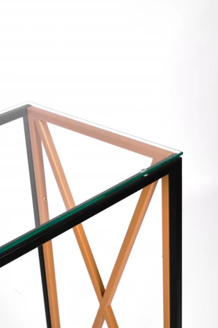 Консольный стол AllConsoles 1033-CB_G clear черный муар, золотой