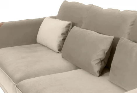 Диван Amsterdam трехместный ОГОГО (арт.698443), (Ткань/Бежевый)