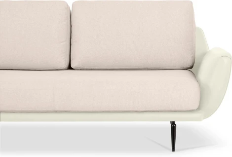 Диван Ispani угловой левый ОГОГО (арт.799384), (Ткань,Экокожа/Белый)