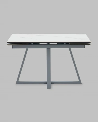 Стол Stool Group Керас 120-180/80/75 Стол Stool Groupешница МДФ16/керамика Snow white подСтол Stool Groupье металл серый УТ000041935