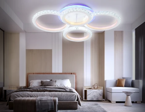 Потолочная люстра RGB Ambrella Original FA9524 (LED, 220V, пульт управления, кольцо)