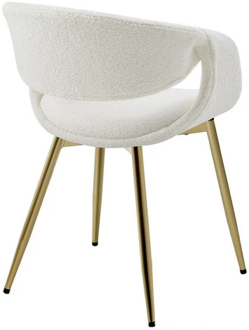 Стул ESF JY1829Q-T белый IPD1859-1/золото/Ткань,Металл