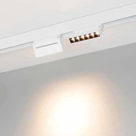 Трековый светильник магнитный светодиодный MAG-ORIENT-LASER-FOLD-S195-6W Warm3000 (WH, 30 deg, 48V) (Arlight, IP20 Металл) 035862