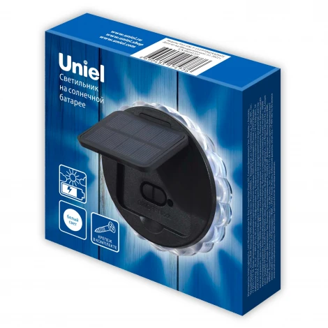Светильник настенный на солнечной батарее. 6 светодиодов, 1*АА Ni-Mh аккумулятор в/к. IP44 Uniel USL-F-157/PT060 RADIATE