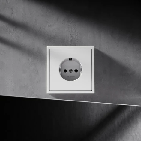 Выключатель двухклавишный с подсветкой (графит) Voltum S70 VLS020207