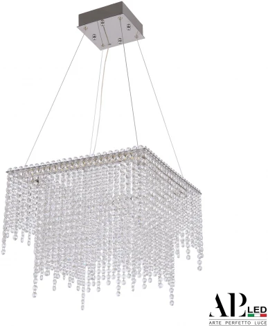 Подвесная люстра светодиодная APL LED Sicilia SH04.42.D.Ni.4000 (220V, хрусталь, на тросе)
