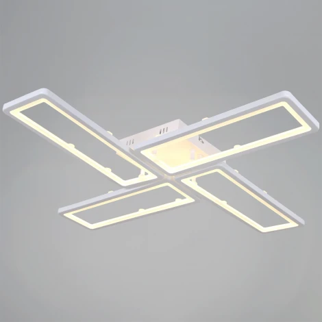 Потолочная люстра светодиодная на штанге с пультом с регулировкой цветовой температуры, яркости и ночным режимом Reluce 03629-0.3-04B WH