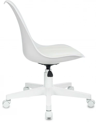 Кресло Бюрократ CH-W333 белый сиденье молочный Velvet 20 крестов. пластик пластик белый