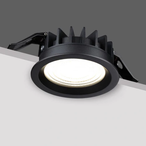 Встраиваемый светильник светодиодный Novotech Fluo 359845 черный с переключателем цв. температуры LED 15W 220-240V 2700К\3200К\4000К