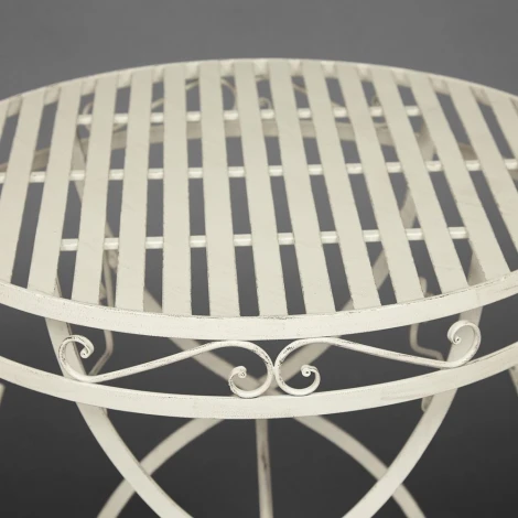 Комплект (стол + 2 стула) Secret de Maison PALLADIO (mod. PL08-8668/8669) белый антик (antique white) (металл)