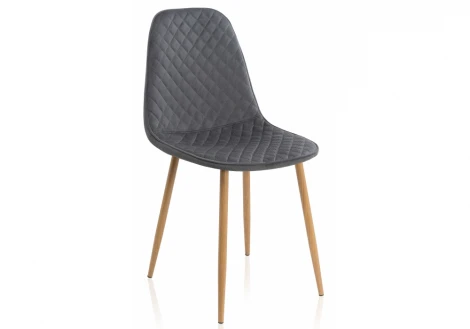 Обеденный стул на металлокаркасе Woodville Capri grey / wood 11849