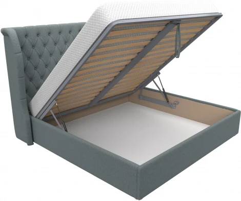Кровать интерьерная Далия 200 (Серый/Рогожка) Лига Диванов арт.123081
