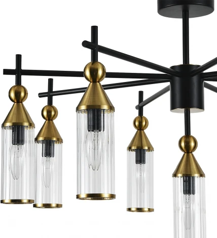 Потолочная люстра на штанге (13037/9R Black) Indigo Torazzo V000529 (220V)