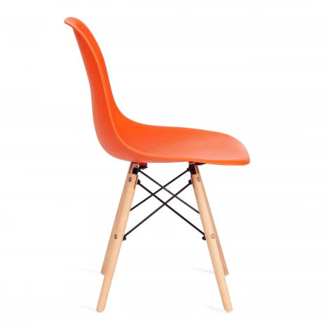 Стул Сindy Eames/Синди Имс] (мод. 001)/1 шт. в упаковке дерево бук/металл/сиденье пластик, 51х46х82.5см, оранжевый Tetchair 14214