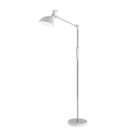 Торшер светодиодный с выключателем Lumion Horsa 8330/15FL белый, металл/пластик LED 15W 3000/4000/6000K 220V ССТ/диммер (регулировка яркости)