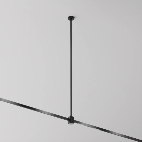 Крепление потолочное Long 700мм с прямым коннектором питания Flarity черный Maytoni Accessories for tracks Flarity TRA159С-IPC1-B (24V)