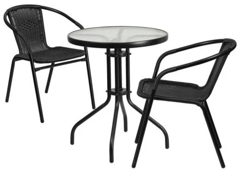 Комплект мебели Асоль LRC03/LRT02-D60 Black (2+1) Afina