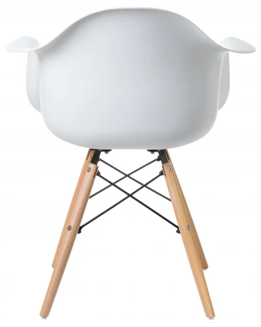 Стул обеденный DAW (ножки светлый бук, цвет сиденья белый)