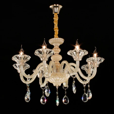 Подвесная люстра Citilux Ирида CL351181 (220V, хрусталь, на цепи, подсвечник, свеча)