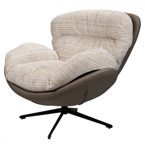 Кресло BLISS латте, экокожа, шенилл Bradex Home FR 1084