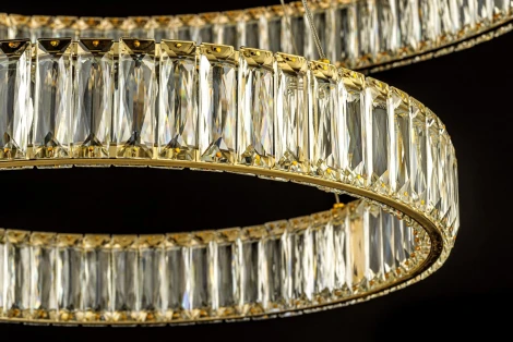 Подвесной светильник светодиодный Dio D`arte Caneva Caneva L 1.5.80+50.100 G (220V, хрусталь, на тросе)