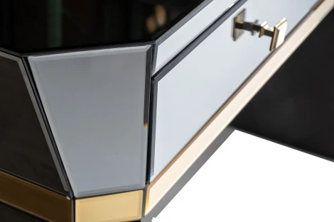 Консоль 2 ящика с золотистой отделкой 120*42*79см Garda Decor арт.KFG125