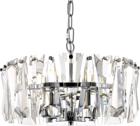 Подвесная люстра Maytoni Puntes MOD043PL-04CH (220V, хрусталь, на цепи, круглые)