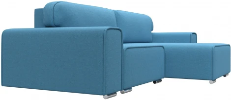 Диван угловой Лига-029 правый угол (Голубой/Рогожка) Лига Диванов арт.121933