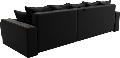 Диван угловой с декором и полкой Лига-050 НПБ Лига Диванов (Экокожа) арт.128605