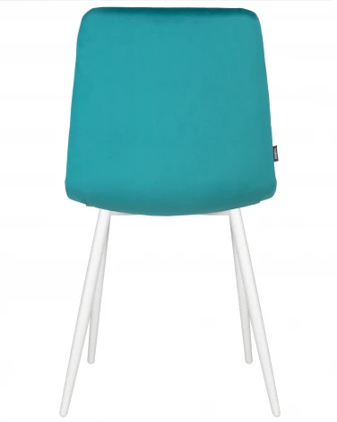 Стул обеденный DOBRIN CHILLY (Морской волны Holland 56, основание белое)