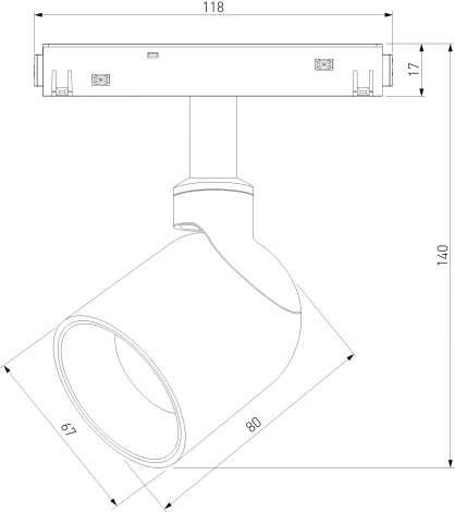 Трековый светильник магнитный Elektrostandard Slim Magnetic 12W 4000K Umi (черный) 85109/01 (LED, 48V, круглые)