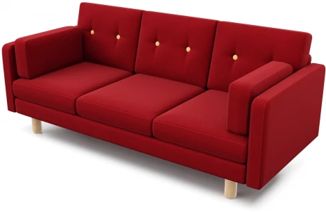 Диван Arsko прямой Ингвар Б велюр красный